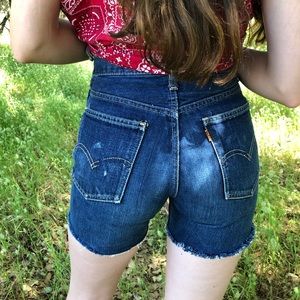 70s Levis Orange Tab Cut Off Jeans